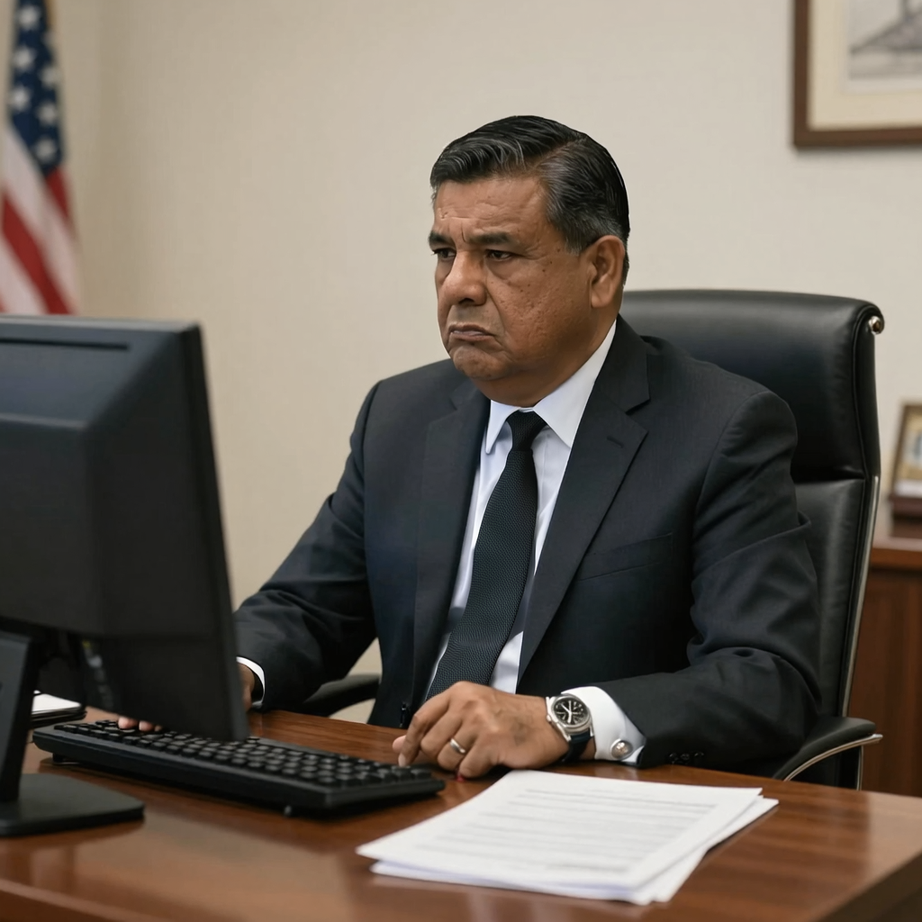 Abogado Angulo en su oficina